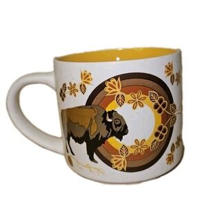 Native Northwest Coffee Mug Buffaloes by Indigenous Artist By Storm Angeconeb